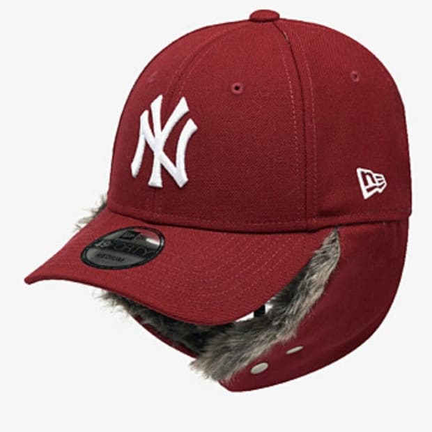 뉴에라 NY 털모자 버건디