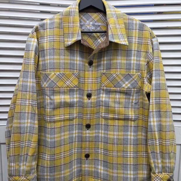 시에로 울 체크 셔츠 자켓