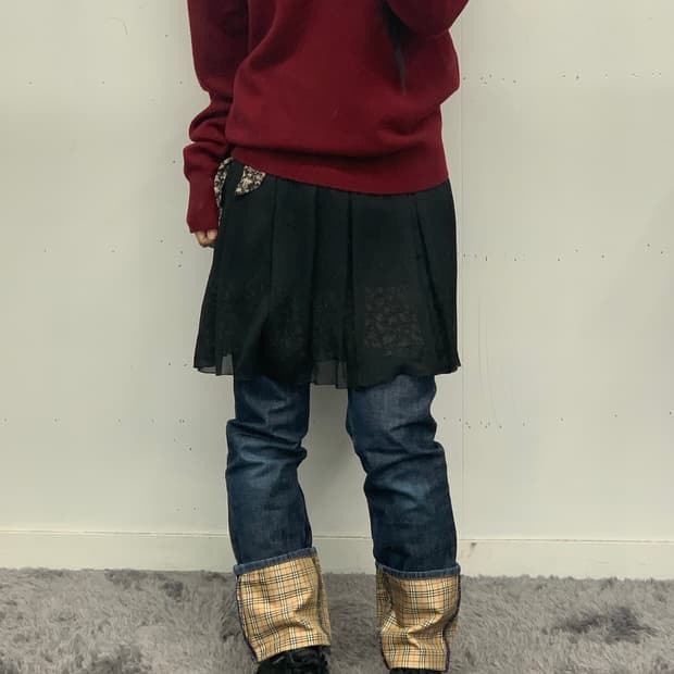 버버리 블루라벨 롤업 데님