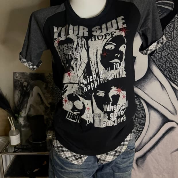 funk checkered T-shirt