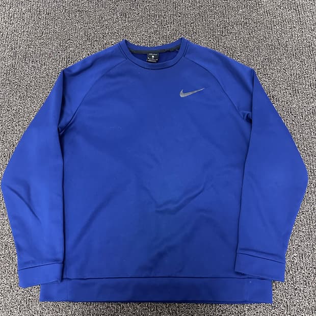 NIKE 나이키 기모 긴팔티셔츠 블루 105(XL)