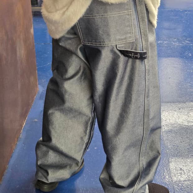 90-00s Sean john 션존 실버데님 카펜터 팬츠