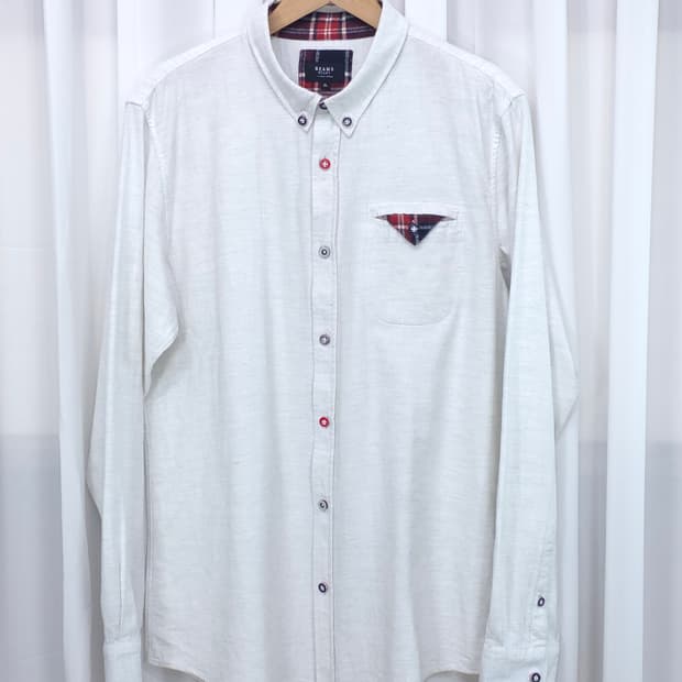 빔즈하트 체크배색 셔츠