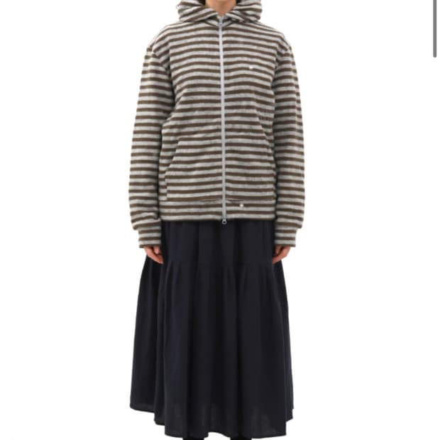 사파리스팟 S.T.C. STRIPE FLEECE MUFFLER ZIP 