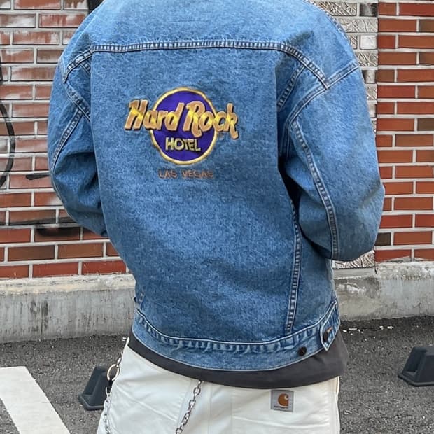 (XL)하드락 데님 트러커 자켓