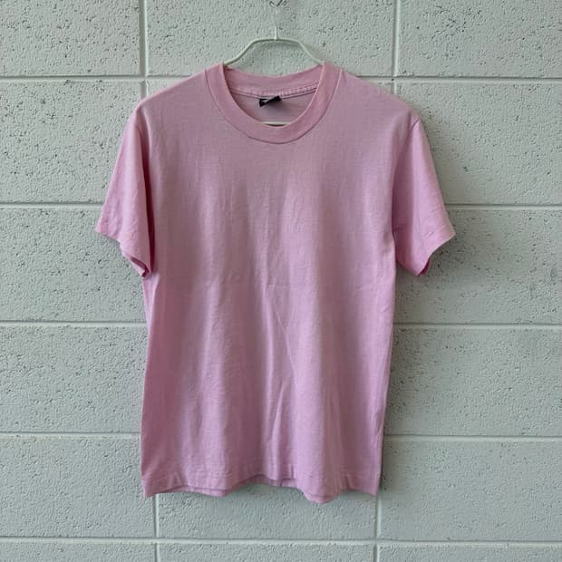 90s Vintage Pink Blank Tee