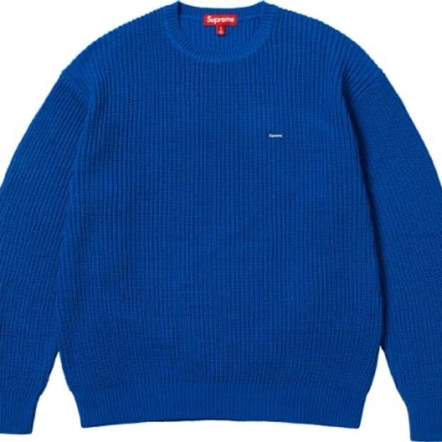 슈프림 스몰 박스 리브드 스웨터 로얄블루 색상입니다. 