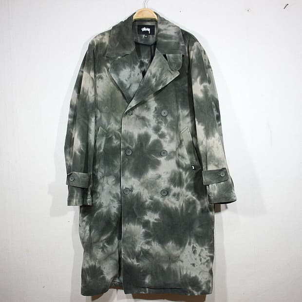 Stussy 스투시 다이드 트렌치 코트(L)