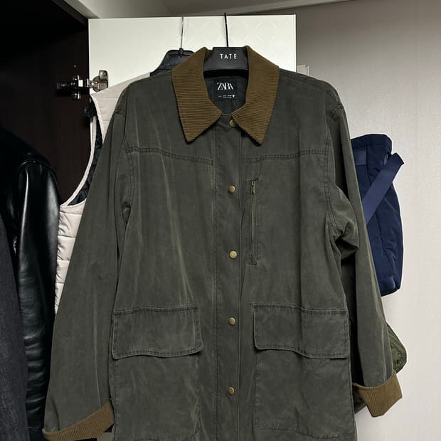 ZARA 자라 남성 헌터 왁스 자켓 L