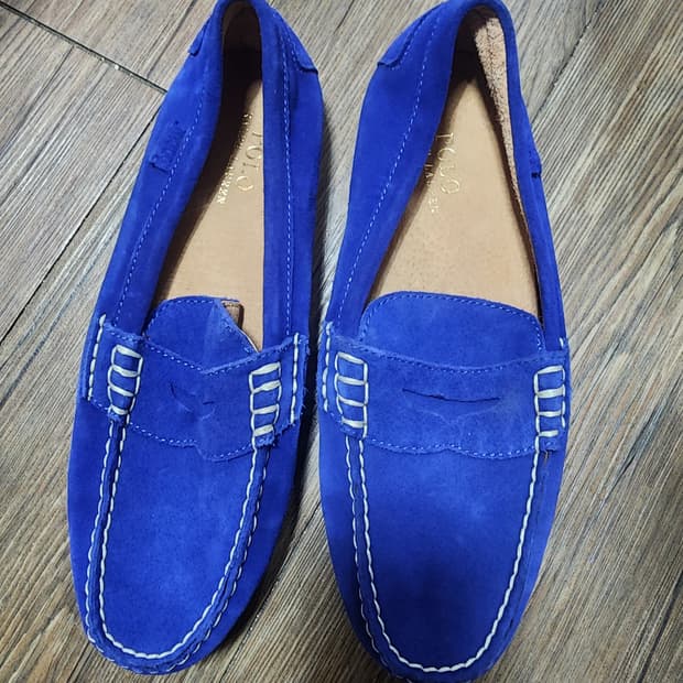 폴로 랄프로렌 블루 스웨이드 로퍼 드라이빙슈즈