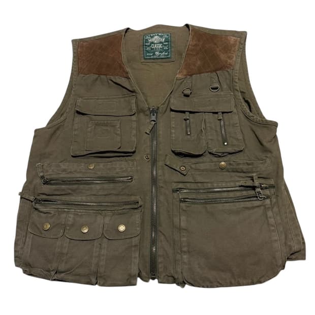 USA 워크맨 클래식 리버시블 카키색 포켓 조끼