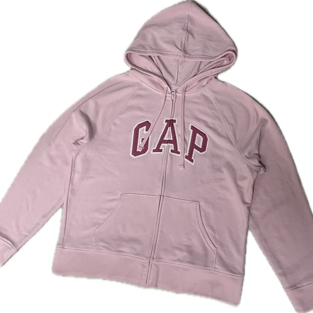 갭 연핑크 후드집업