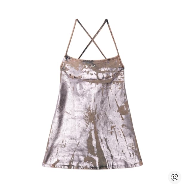 디젤 스트랩 미니 데님 드레스 핑크  S 판매 diesel