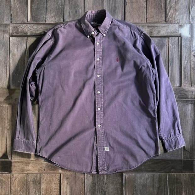90s 폴로랄프로렌 페이딩 코튼 버튼다운 셔츠