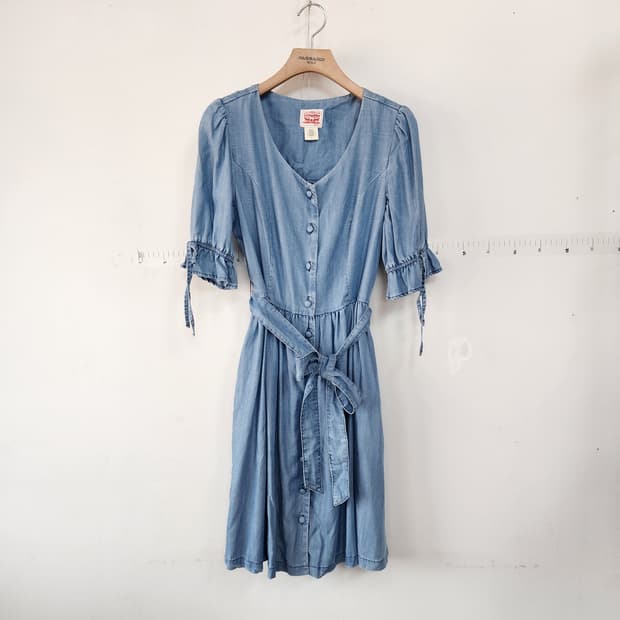 리바이스 데님 벨트 원피스