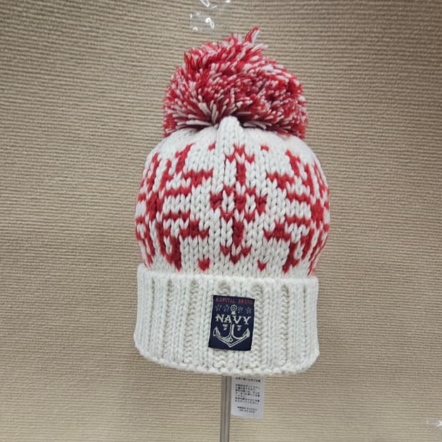 캐피탈 3G울스노우 패턴 니트 캡 - 화이트