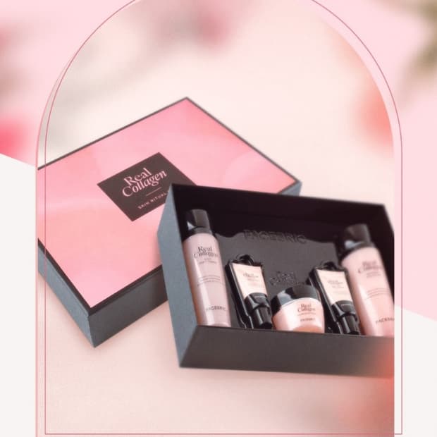 페이스 리얼 콜라겐 스킨 리츄얼 케어 4종 선물 종합세트 (토너130ml