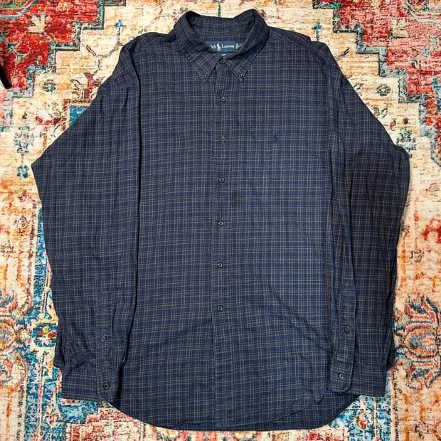[2XL] 90s 폴로 랄프로렌 포니 체크 셔츠