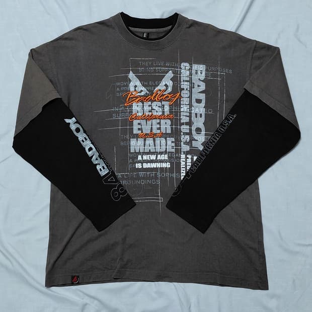 [2L] 빈티지 배드보이(BAD BOY) 레이어드 로고 롱슬리브