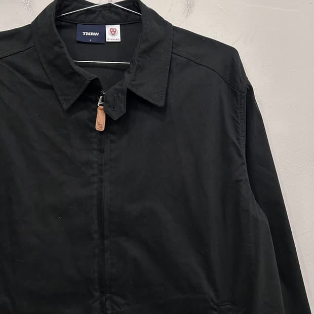 TMRW 하버드 코튼 미니멀 카라 블루종