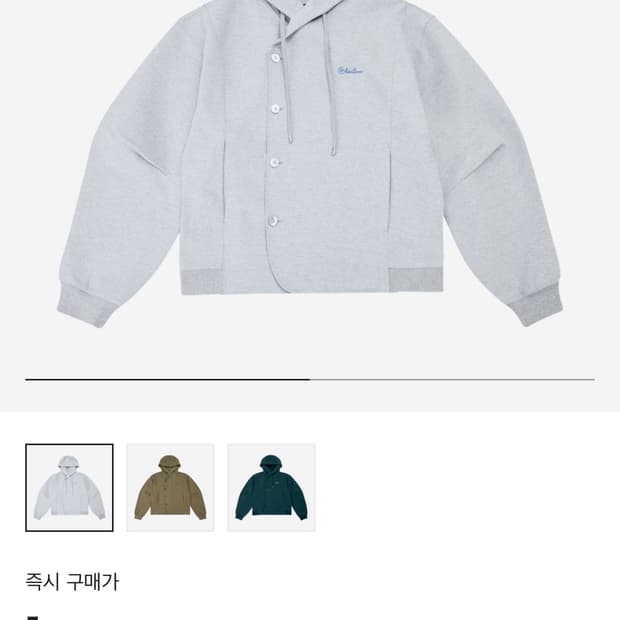 아더에러 플루익 로고 후드 집업 그레이 1사이즈 A1