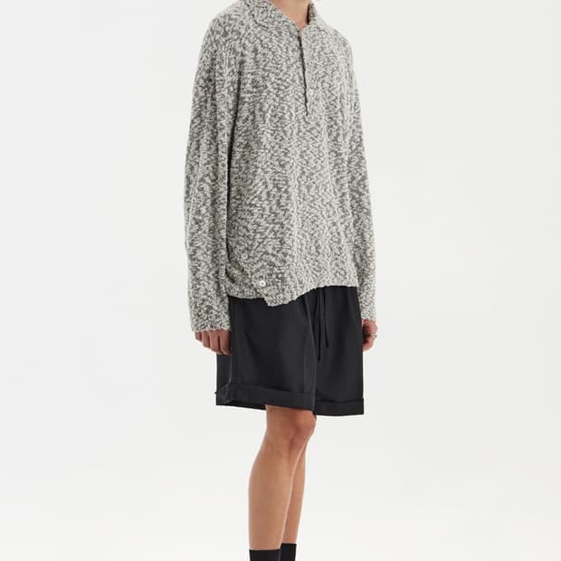 youth Asymmetric Knit Collar T-Shirt