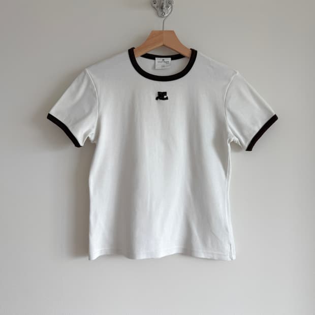 꾸레쥬(courreges) 링거 반팔티셔츠