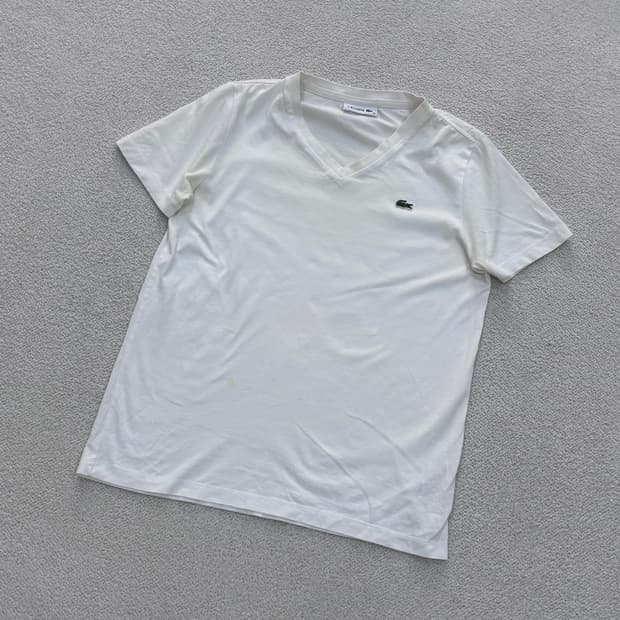 36 라코스테 브이넥 반팔 티셔츠 0415E