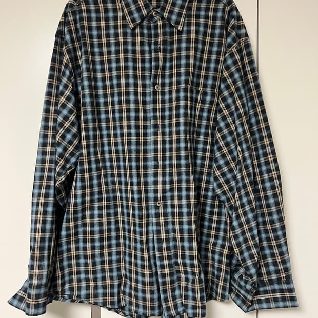밈더워드로브 체크셔츠 1사이즈판매 네이비