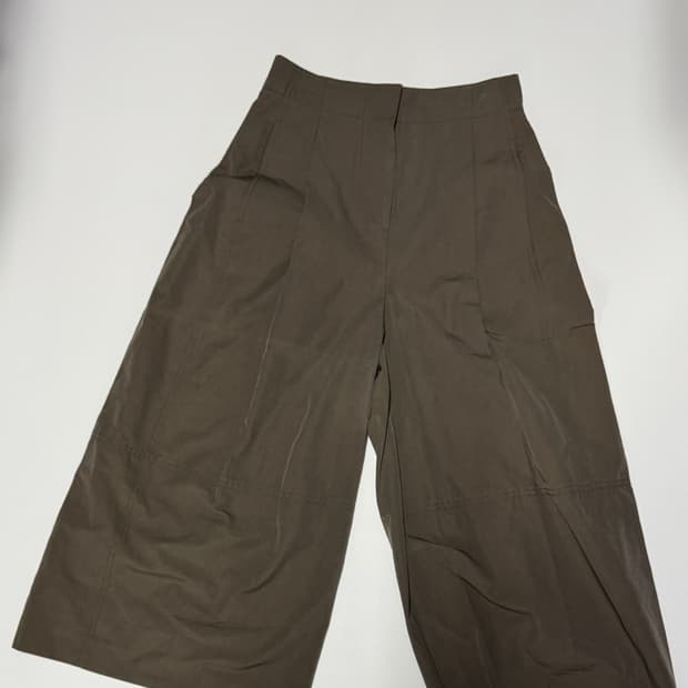 여성 한섬 타임 Time 나일론 혼방 코튼 와이드 팬츠