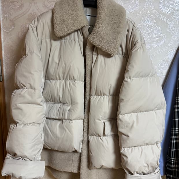 우영미/패딩무스탕베이지/48