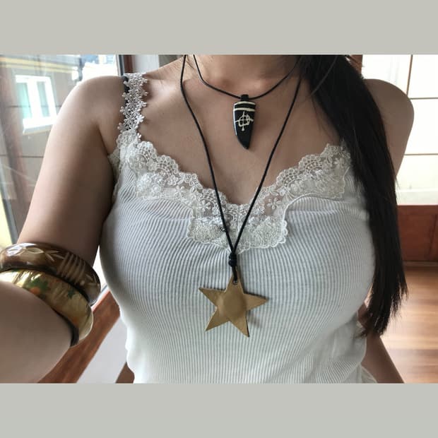 Star leather necklace set