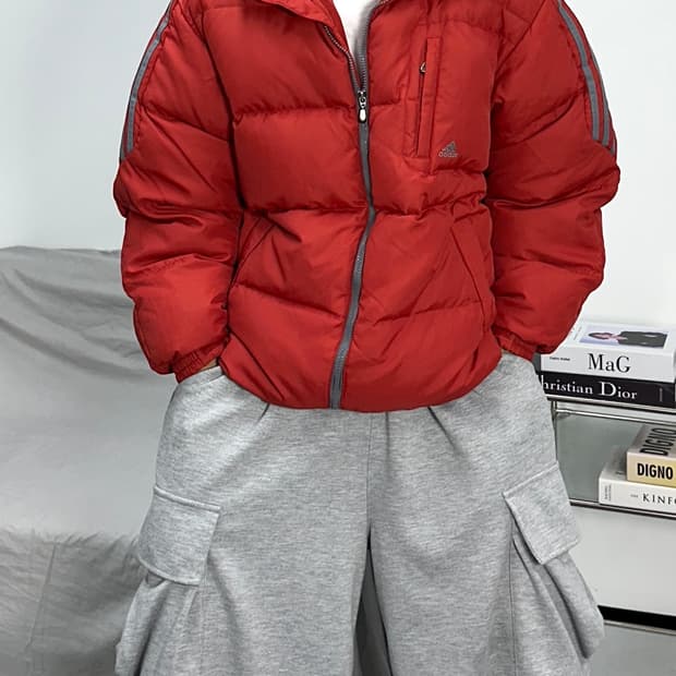아디다스 00s 올드스쿨 브릭레드 패딩 XL
