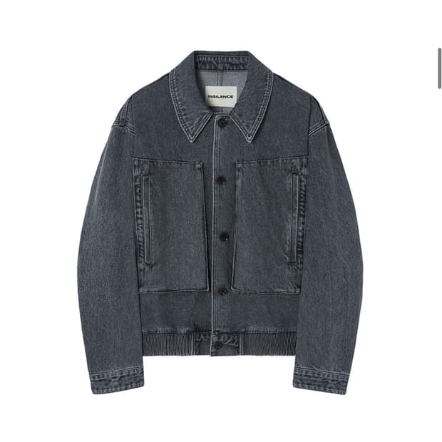 인사일런스 CALIK 데님 보머 자켓 WASHED GREY