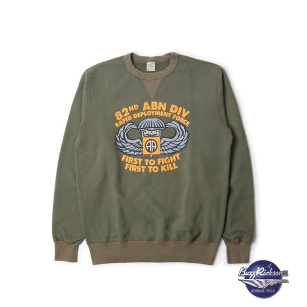 [XL] 버즈릭슨 크루넥 스웻셔츠 올리브