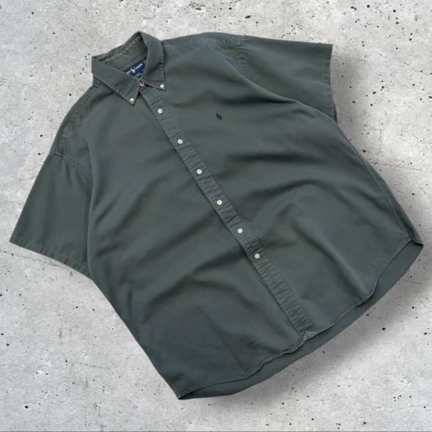 [XL] 폴로 랄프로렌 반팔 셔츠 딥그린 D391