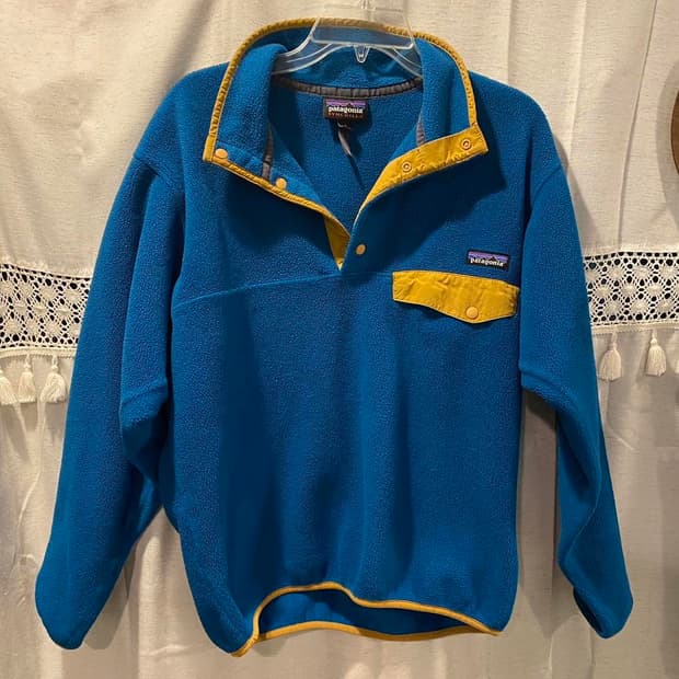 00s 파타고니아 신칠라 스냅-T 블루/옐로우
