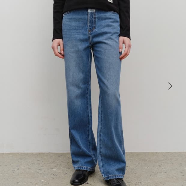 마리떼 데님 HIGH STRAIGHT DENIM PANTS blue