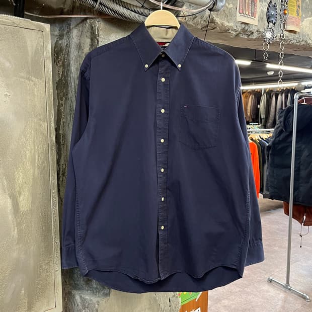타미힐피거 포켓 셔츠 네이비 M #csz2439