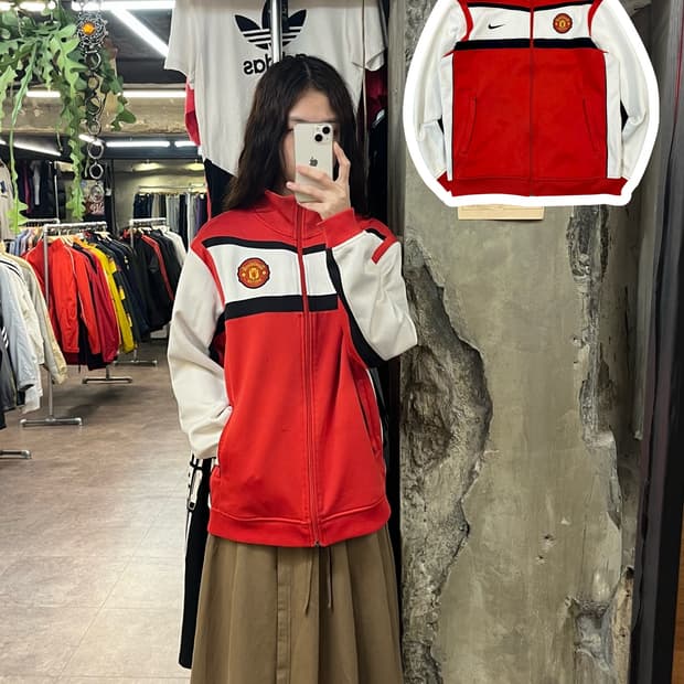 나이키 00s 맨유 트랙탑 져지 레드 M #csz1867