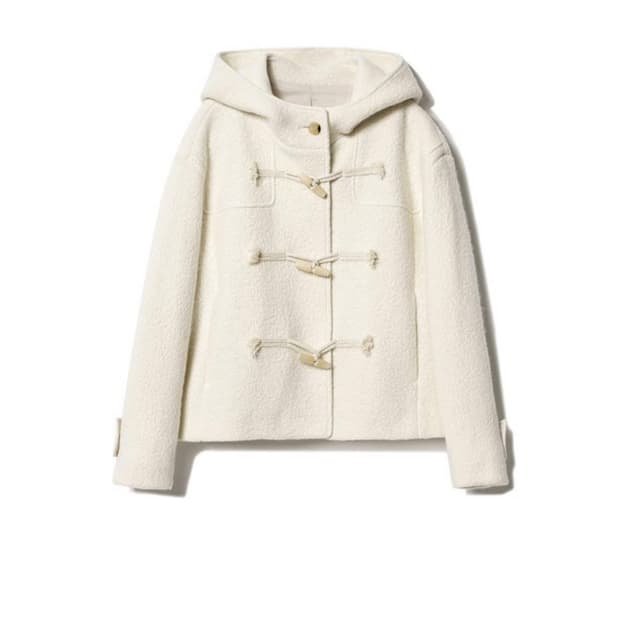 네이비카운티 부클 더플 코트 에크루