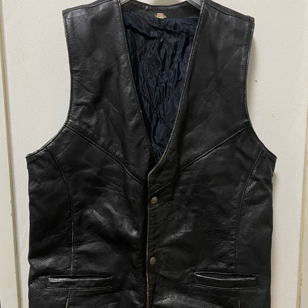 vintage leather vest