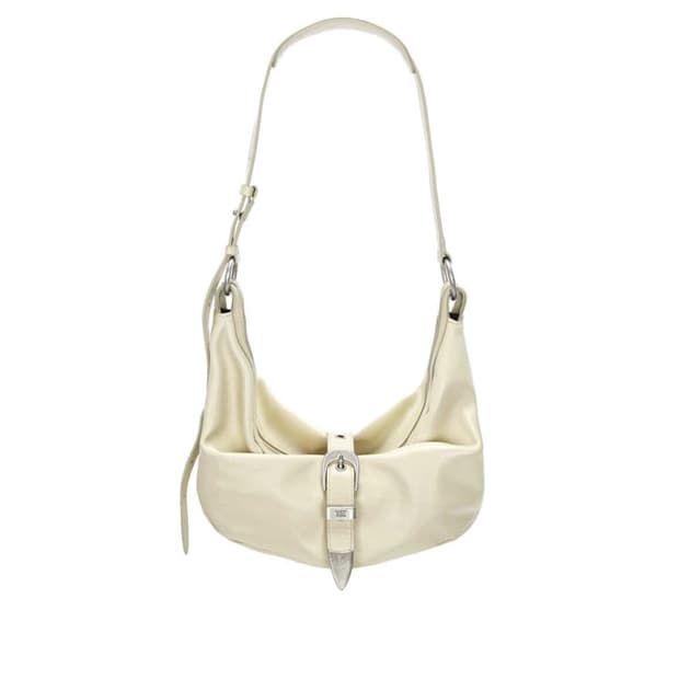 마지셔우드 belted hobo bag cream