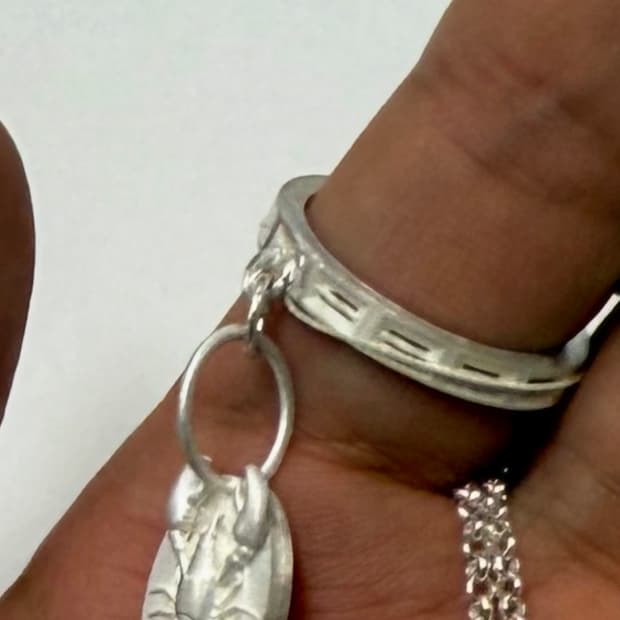 Sterling silver 콘크리트 랍스터 오픈 반지 링