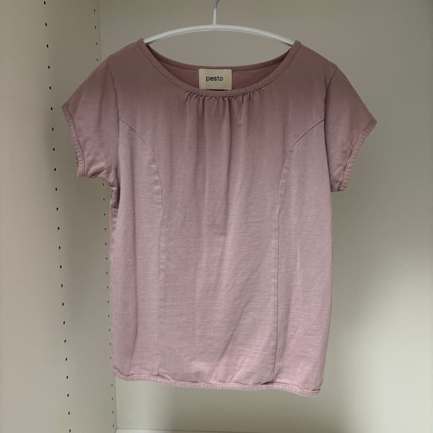 pesto 페스토 셔링 티셔츠 탑 로즈 반팔 핑크 보라 퍼플 모리걸