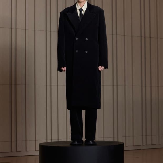 (m) STU classic coduroy coat black