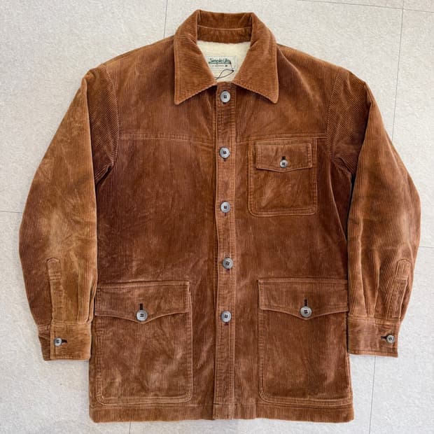 simple life 코듀로이 양털 자켓