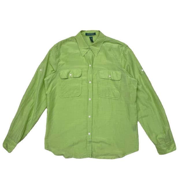 RALPH LAUREN 실크셔츠 L