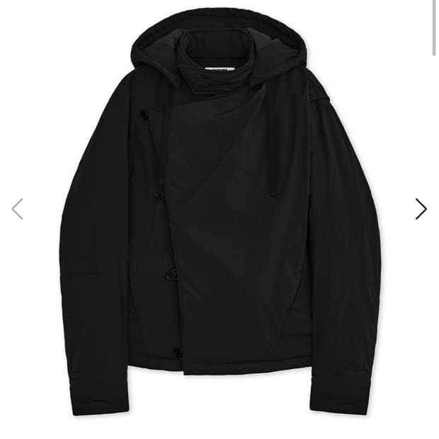 SYMM draped diagonal 패딩 검정 1