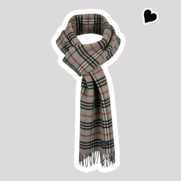 정품 버버리 노바체크 그레이 머플러